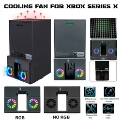 RGB Cooling Fan For Xbox Series X Console Game Host Cooling Fan Dock Bases Brackets Vertical Stand Host Side Radiators For Xbox