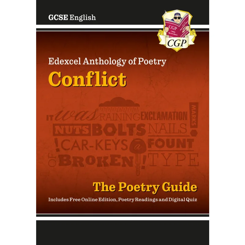 

GCSE English Edexcel Poetry Guide Conflict Anthology Includes Online Edition Audio Quizzes CGP BOOKS 9781789080001