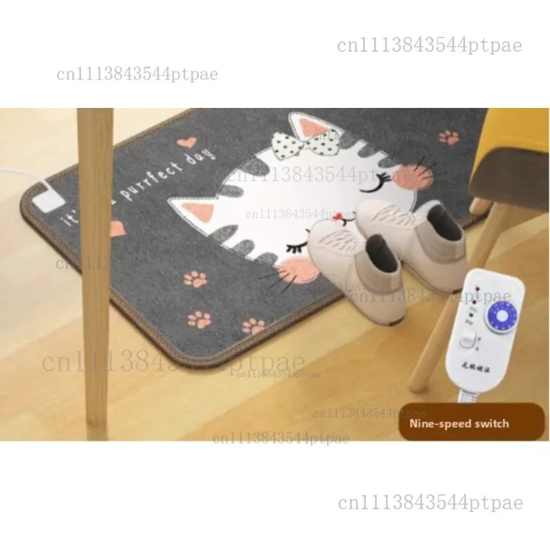 Winter foot warmer: under-desk heated mat for office workstations - electric heated foot pad