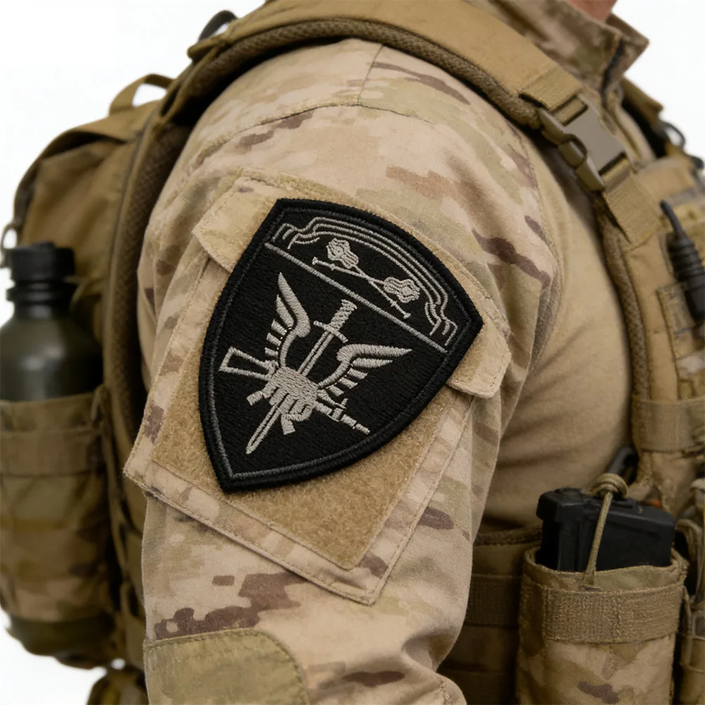 Parche táctico bordado Guardia Rusa – Chevron escudo con velcro - imagen 2