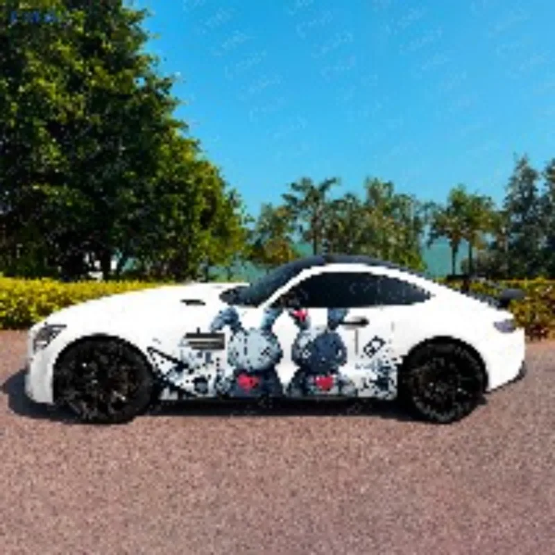 

Восстановительное сердце кролик автомобиль виниловые обертывания наклейка самоклеящаяся ПВХ наклейка подходит для грузовиков внедорожник украшения авто аксессуары подарок