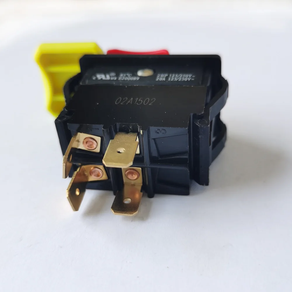 HY18-XX 4-контактный 20A 2HP 125V Вкл. Выкл. Ключевой переключатель Кнопочный однопозиционный переключатель для электроинструментов