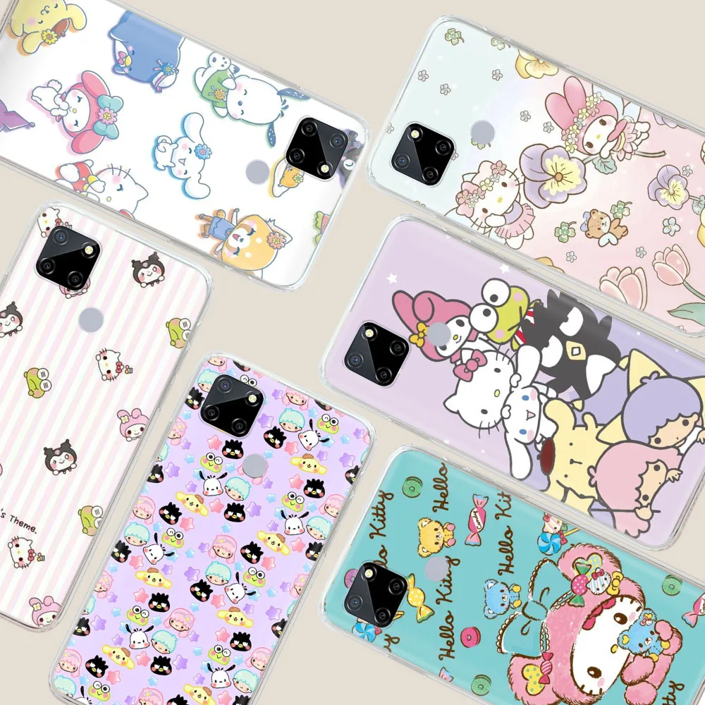 Hello Kitty Friend Transparent Phone Case for LG VELVET G8 ThinQ G8X K62 K42 K61 K52 K92 Q61 Q60 Q52 V40 V50 V60 THINQ5