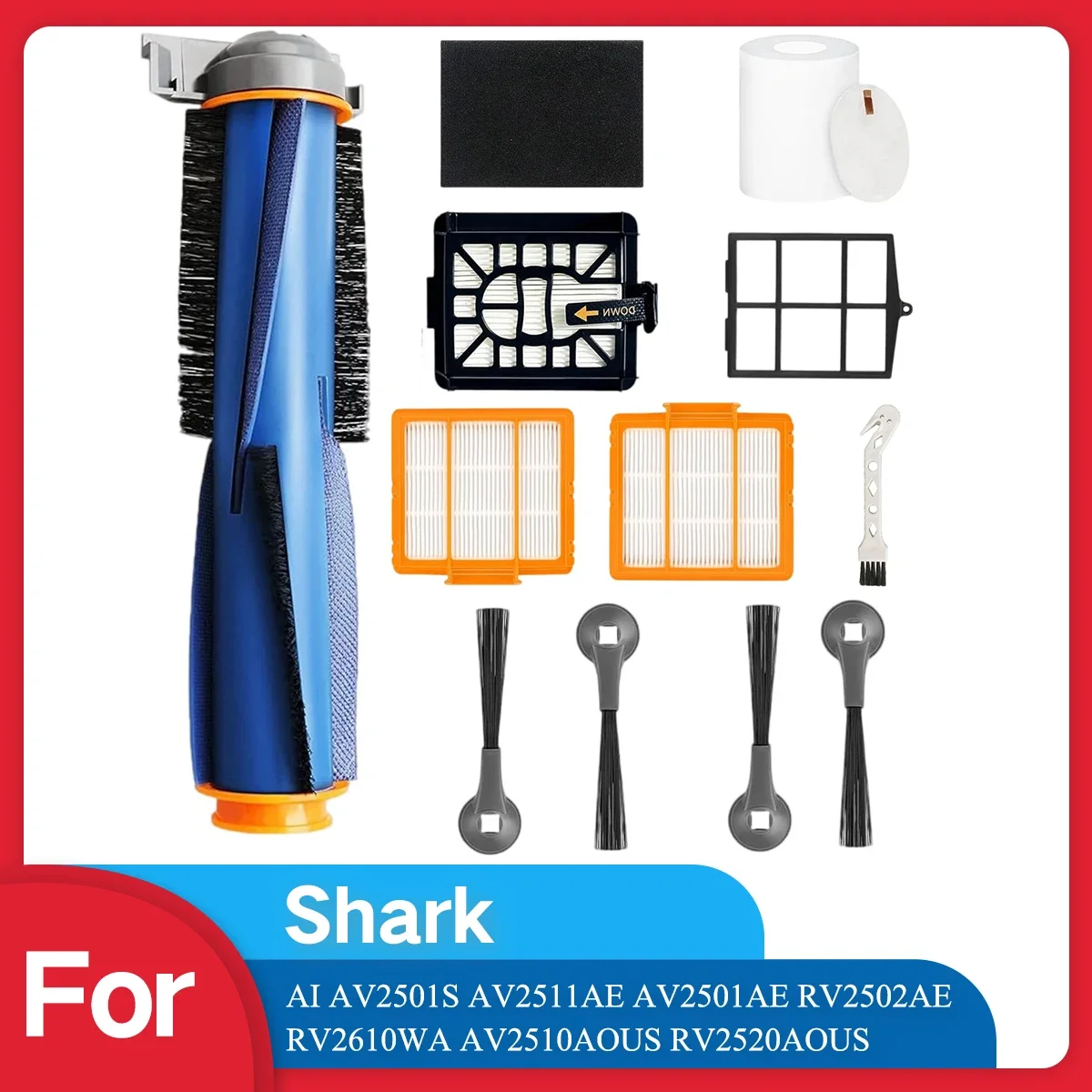 قطع غيار متوافقة مع Shark AI AV2501S AV2511AE AV2501AE RV2502AE RV2610WA AV2510AOUS RV2520AOUS جهاز آلي لتنظيف الأتربة #1