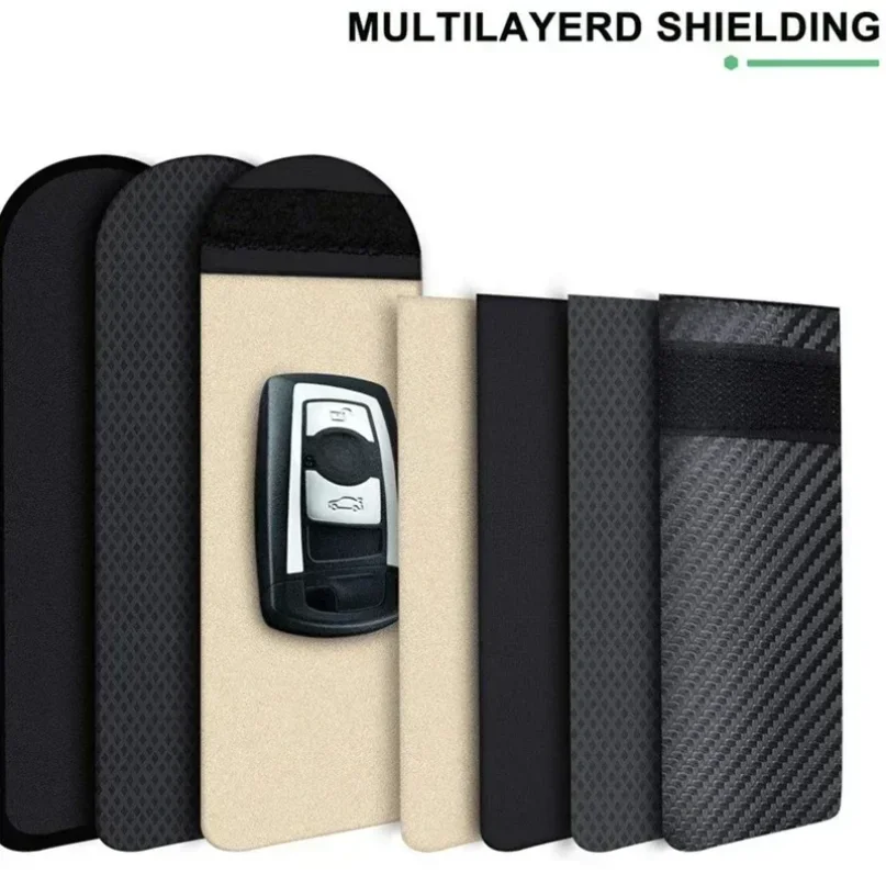 ホットファラデーキーRFID電磁遮蔽バッグ クレジットカード - Car Key Signal Blocker のレビューと価格