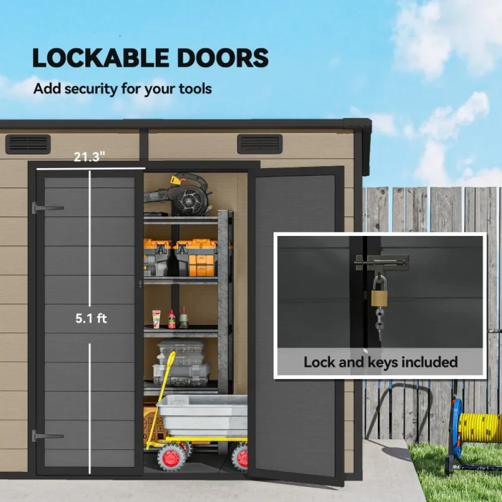 Backyard Storage Shed,Outdoor Storage Shed,Spacious Lawn Shed