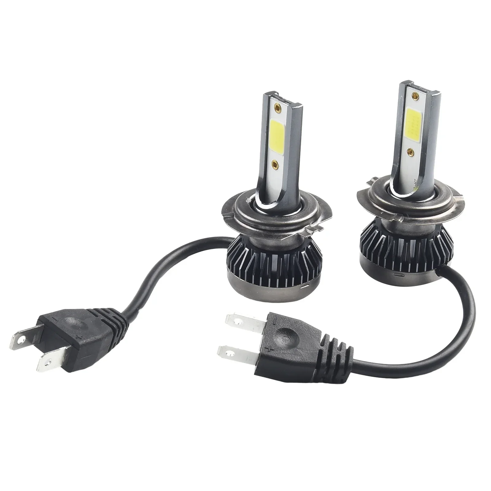 2PCS H7 LED Headlight 200W 20000LM Hi/Low Kit Bulbs Beam 6000K High Effective Decoder No Noise No Electronic Interference