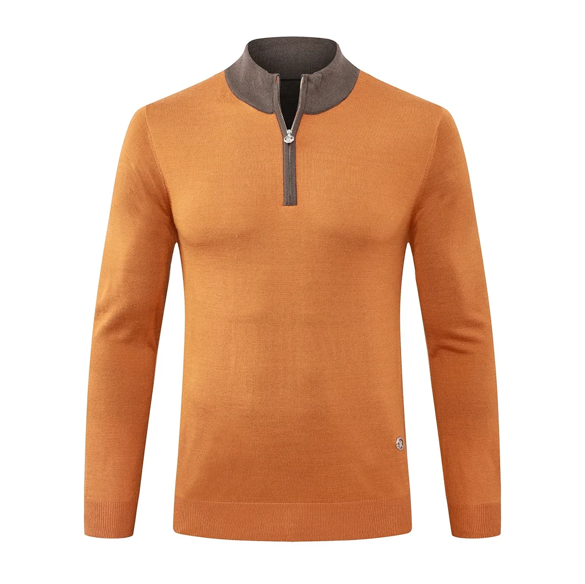 DIKU-suéter de lana CPTG para hombre, suéter cálido informal con cremallera, tejido recto, cuello levantado elástico, talla grande, M-5XL, 2024, novedad de 2025