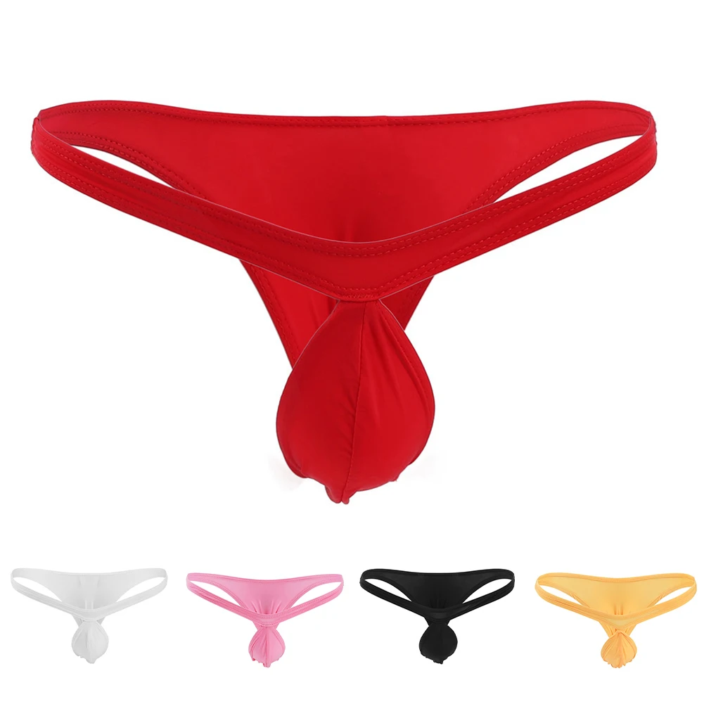 

Men\\'s Ice Silk Seamless Breathable Pouch Underwear Thong G String Underpant Soft Stretch Fabric Comfortable Fit