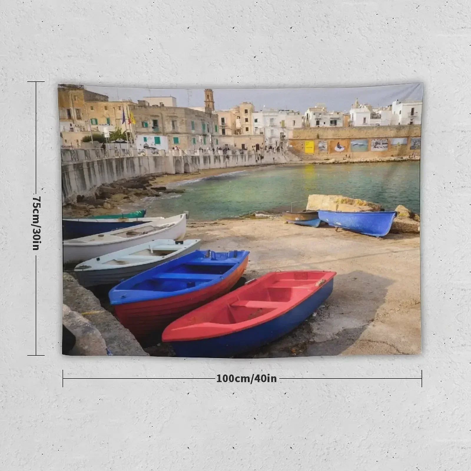 Harbour, Monopoli, Italy Tapestry Decorative Paintings Things To Decorate The Room Wallpaper Bedroom Cute Room Things Tapestry