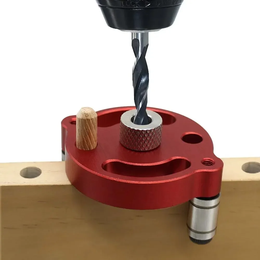 

Woodworking Pocket Hole Jig 6/8/10mm Self-centering Vertical Doweling Jig Drill Guide for Locator Hole Puncher Carpentry Tools