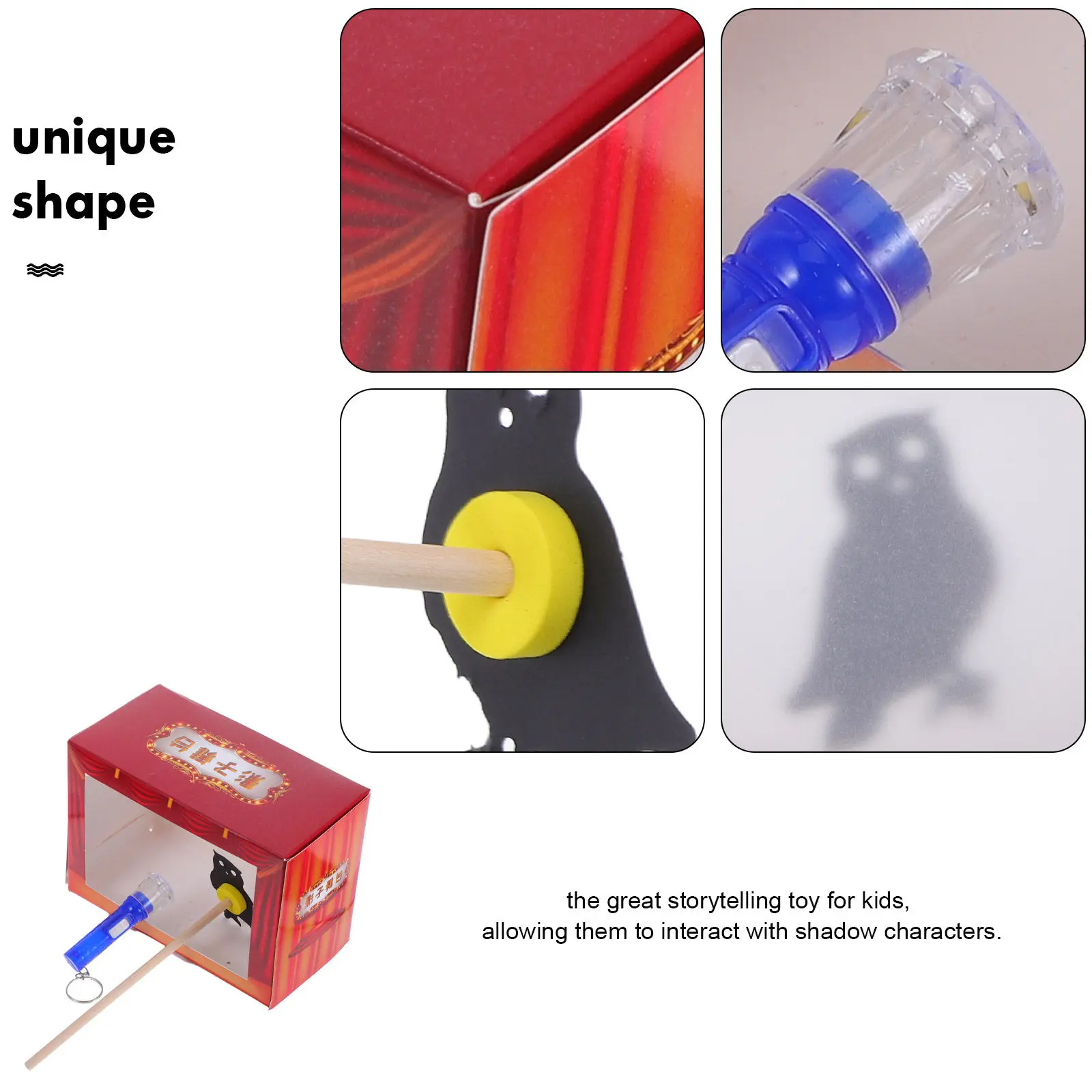 1Set Chinese Shadow Puppets Set DIY Miniature Theater Kit Kids Hands on Craft Educational Science Learning