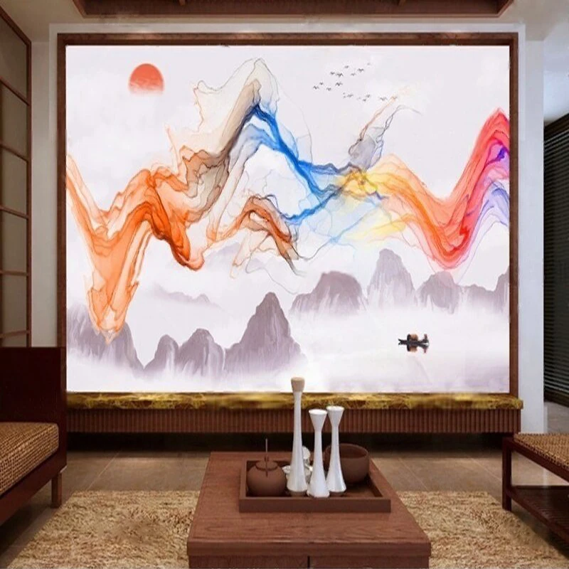 Simple Yet Luxurious Beautiful And Colorful Abstract And Picturesque Modern And Stylish Living Room Study Exhibition Hall