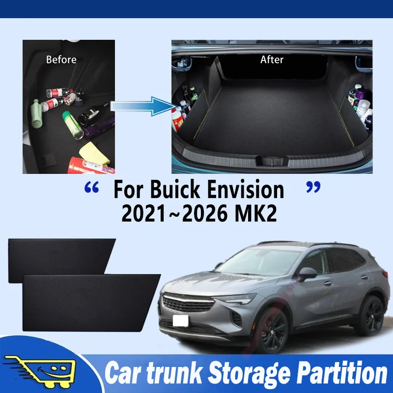 Car Accessories For Buick Envision S 2021~2026 MK2 Trunk Storage Partition Multifunction Storage Auto Interior Parts Organizer