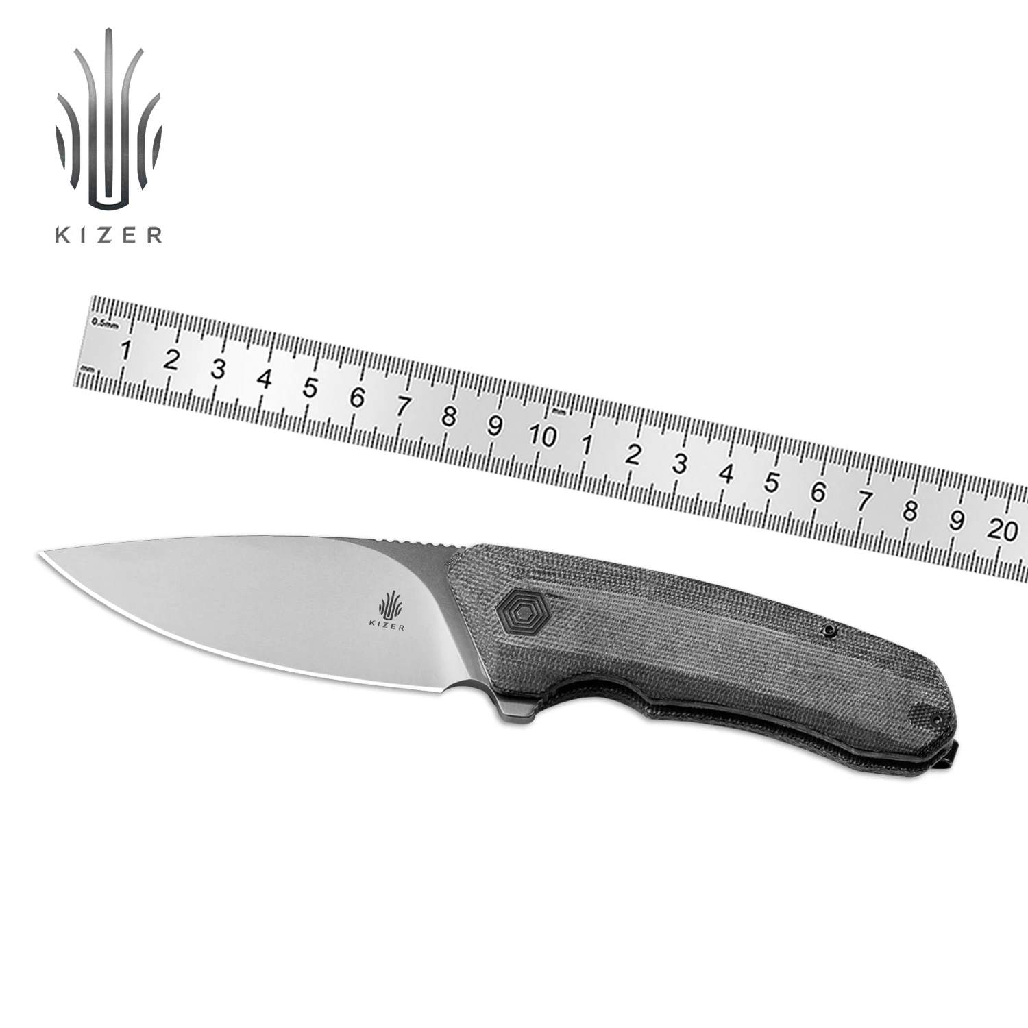 

Kizer Folding Knife Invictus V3602C1 2024 New Arrivals Micarta Handle with 154CM Steel Blade Camping Knife