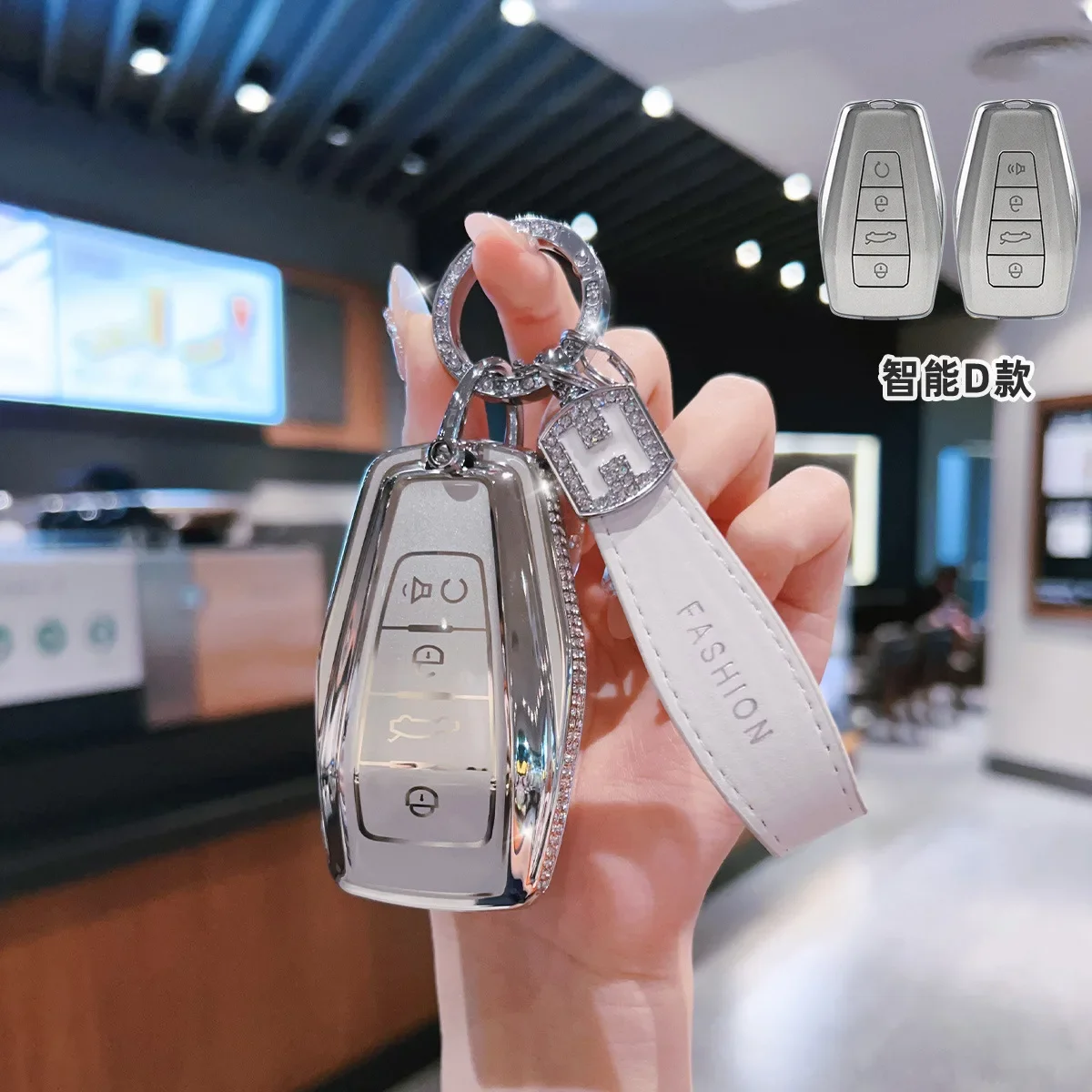 Diamant-Autoschlüsselhülle Schutzhülle für Geely Emgrand X7 EX7 Coolray 2019 Atlas Boyue NL3 GT GC9 Borui X50 X70 – Detail 7
