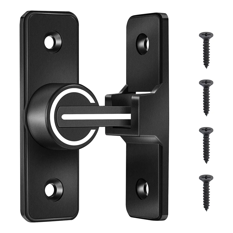 AED5-Barn Door Lock Hardware, 90 Degree Heavy Duty Gate Latches Flip Latch Safety Door Bolt Latch Lock