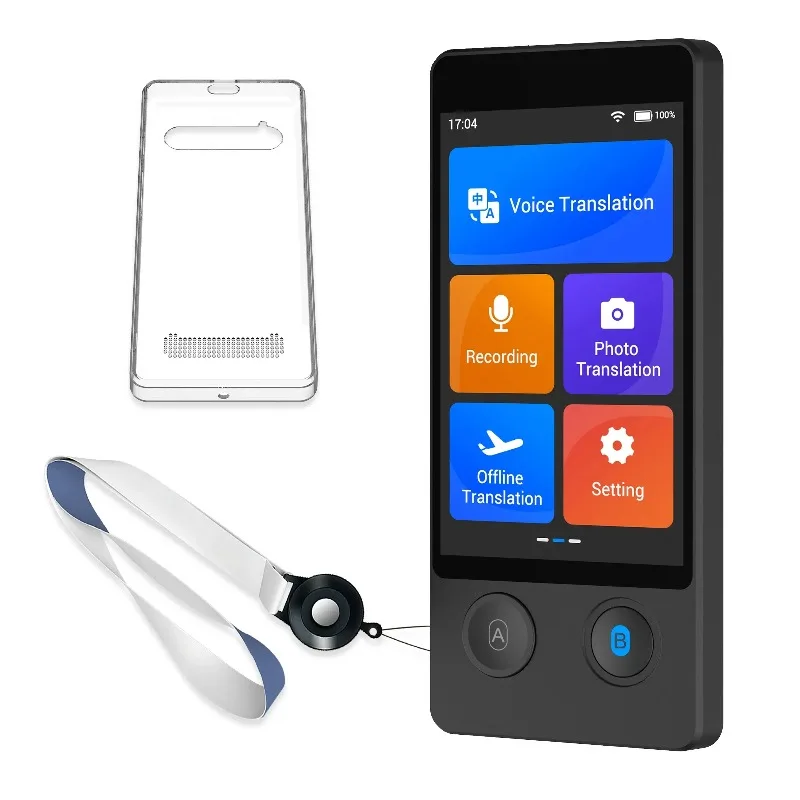 Wooask W12 Translator Real Time Voice Translator Two Way Instant Language Translation Device for Travel Business