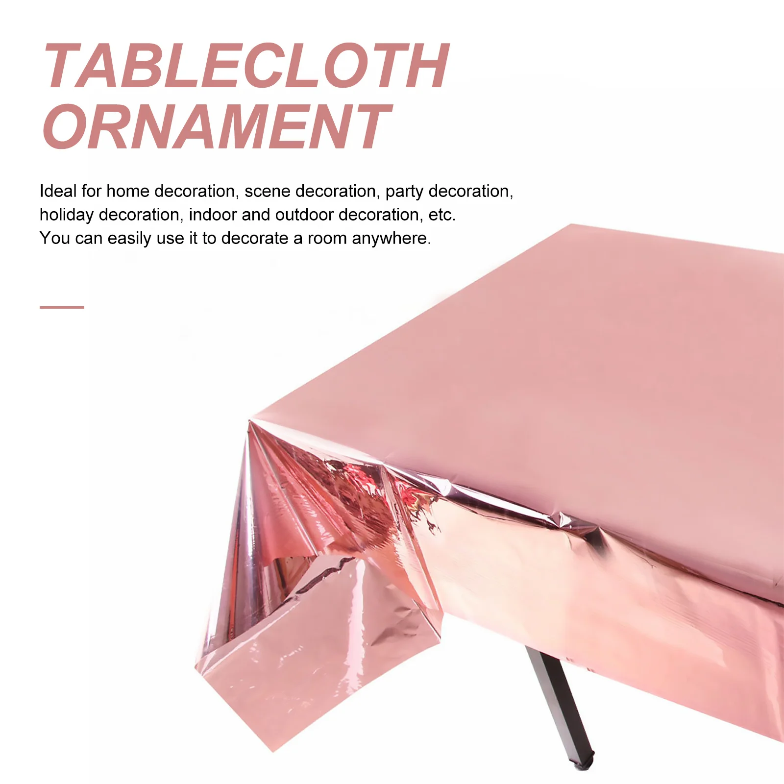 

3Pcs Glossy Decorative Party Tablecloth Table Cover Dining Table Ornament Exquisite Festival Gathering Picnic Tablecloth