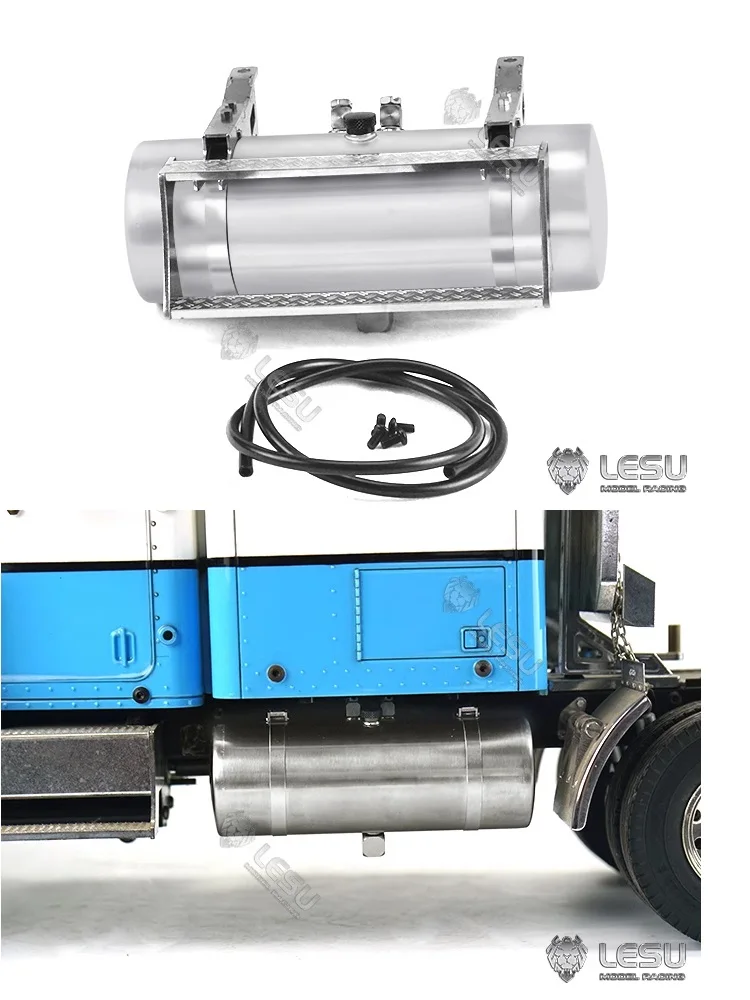 1/14 tanque de óleo hidráulico de caminhão americano GW-K006 aço inoxidável soldado para trator tamiya king gl modelo acessório modelo diy