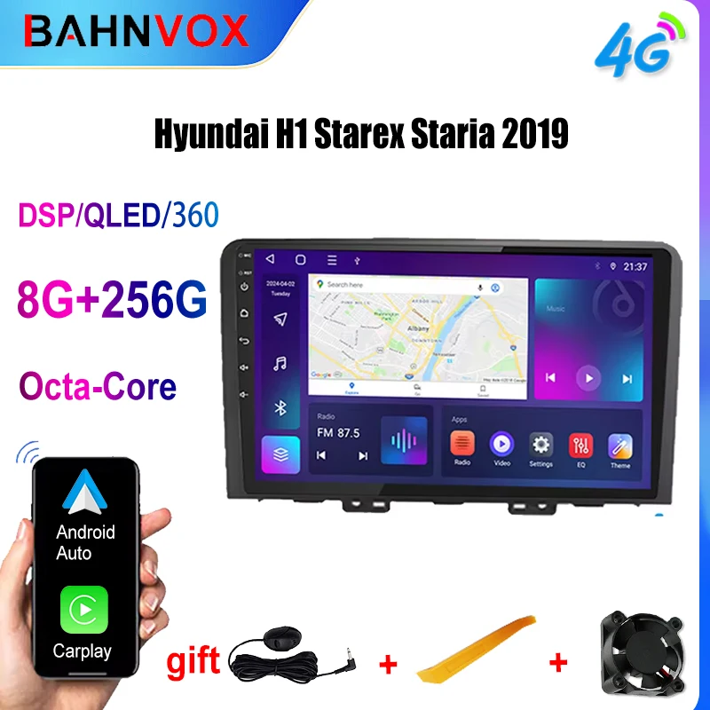 Bahnvox for Hyundai H1 Starex Staria 2019 Android Car Radio Carplay GPS Navigation Multimedia Player Stereo screen tape recorder