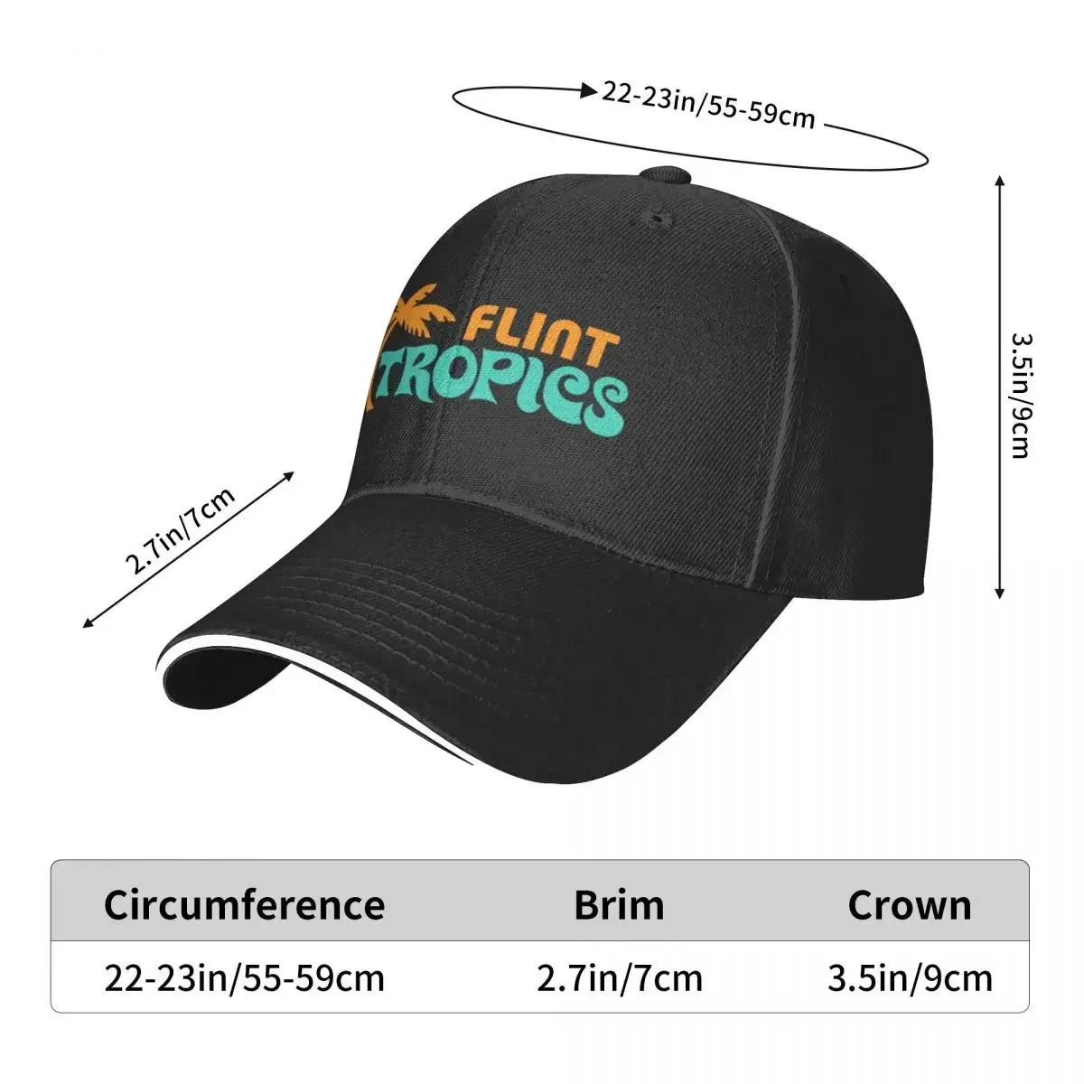 Flint Tropics Baseball Cap beach hat Luxury Brand Women Hats Men's