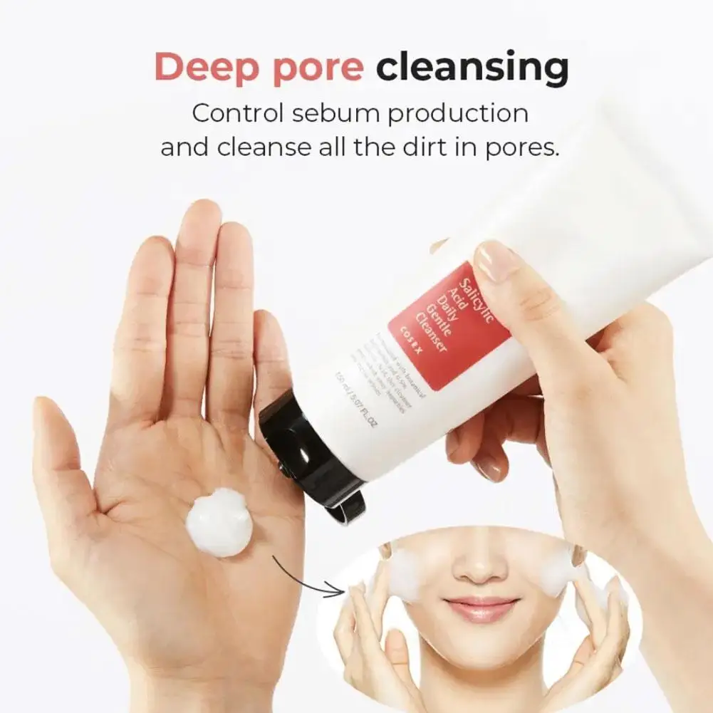 150ml Daily Gentle Cleanser Cleansing Exfoliating Clean Peeling Moisturizing Acne Korean Remove Exfoliate Deep Black Q8f1