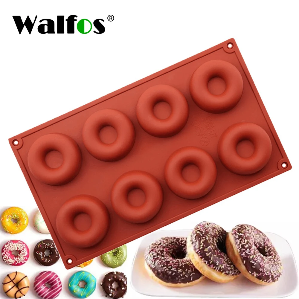 

WALFOS Silicone Donut Mold Muffin Maker DIY Non Stick Chocolate Cake Mold Candy Cookie Doughnut Baking Mould Kitchen Accessories