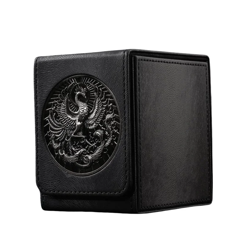 Card Case Phoenix Beholder Dragon Kraken Minotaur Ptcg Diy Metal Relief Series Leather Action Toy Figures Game Collection Box