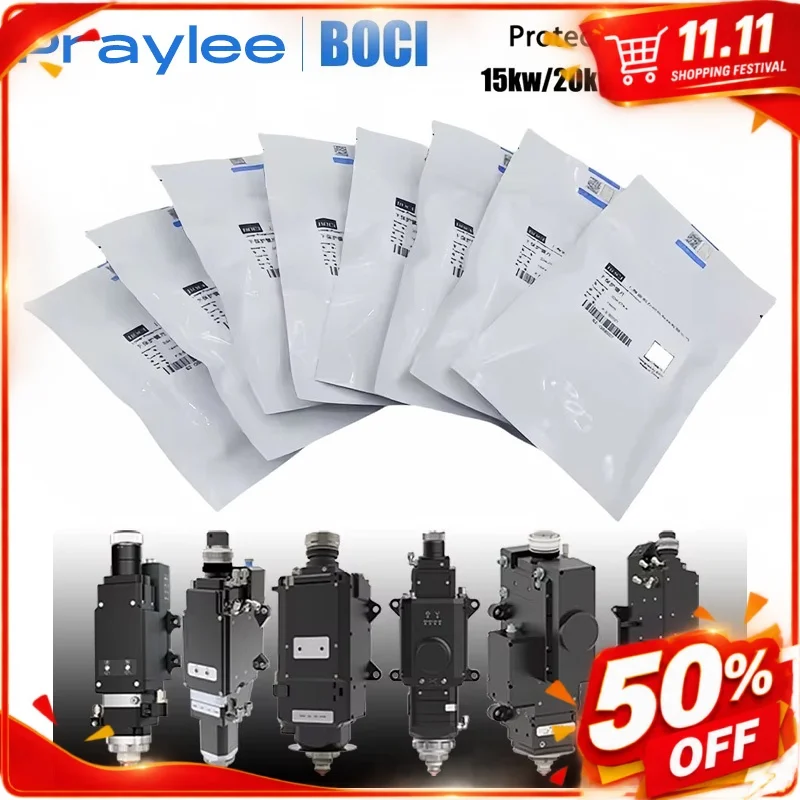 BOCI Protective Lens D25.4T4 D34T5 D21.5T2 8kw 15kw 20kw 30kw Optical Lens Protective Windows for BOCI Laser Head BLT310 BLT421S