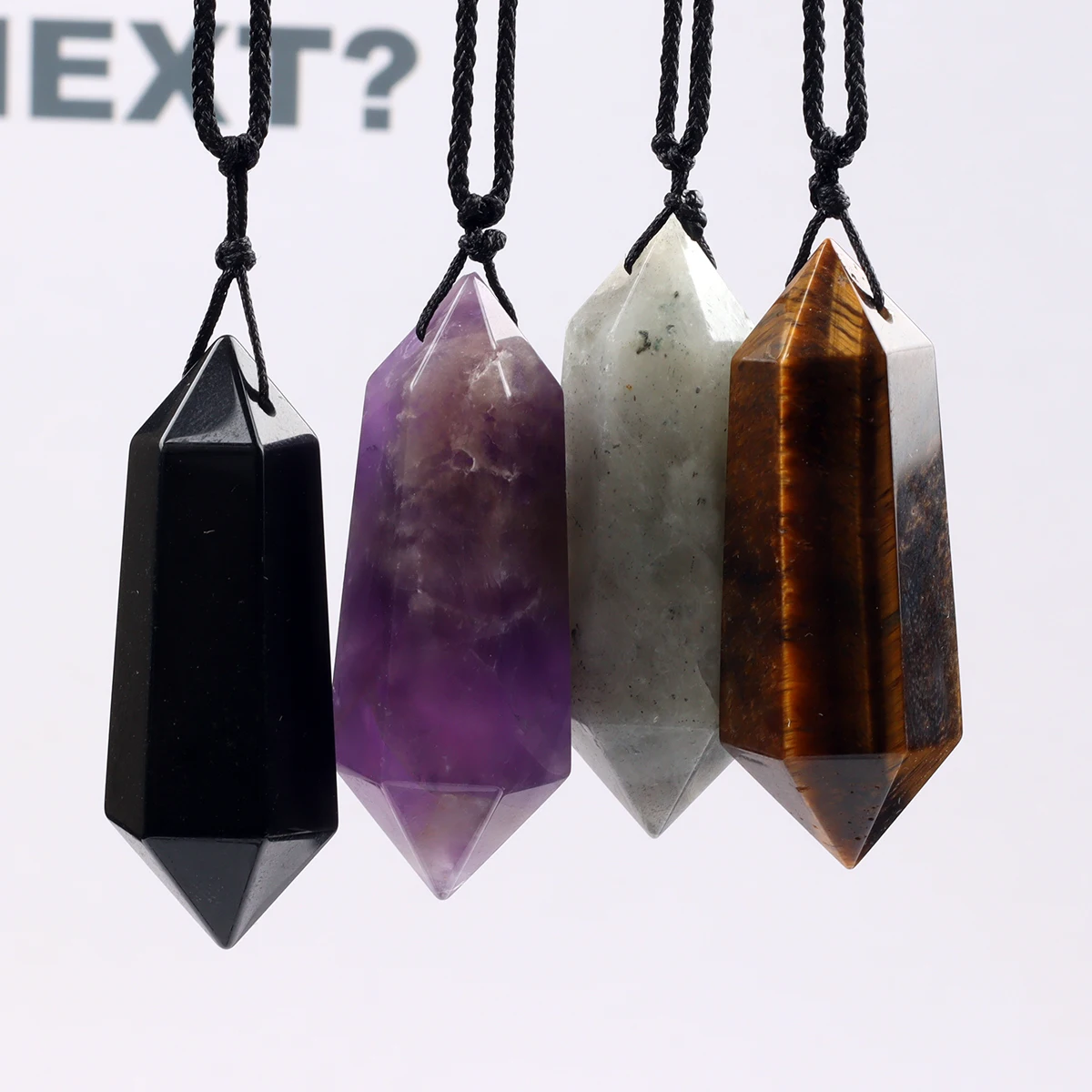 Natural Quartz Reiki Healing Pendulum,for Dowsing Spiritual Divination Cone Crystal Quartz Pendulos Small Size Necklace Jewelry