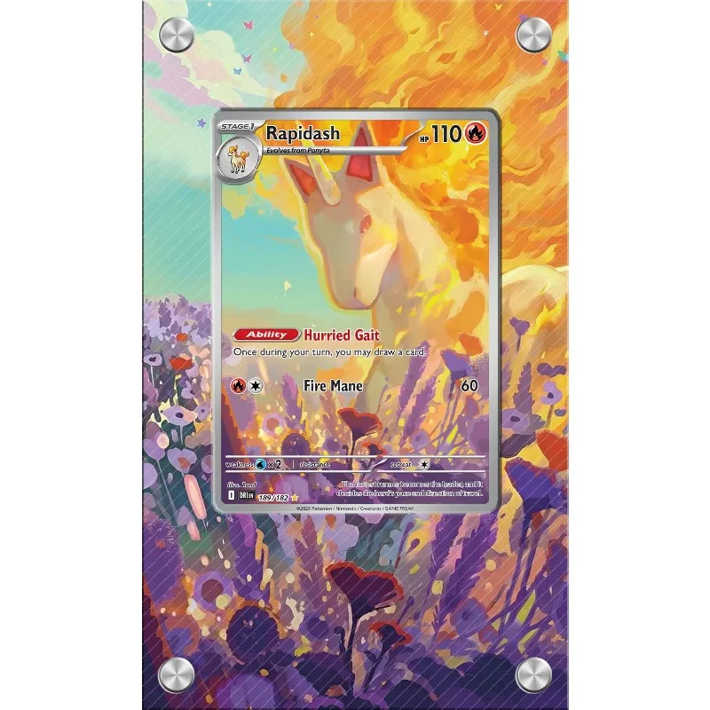 Art Display for Pokemon Rapidash Card PTCG Keychain Anime Game Collectibles Anime Merchandise Acrylic Protective Case Toys Gift view 4