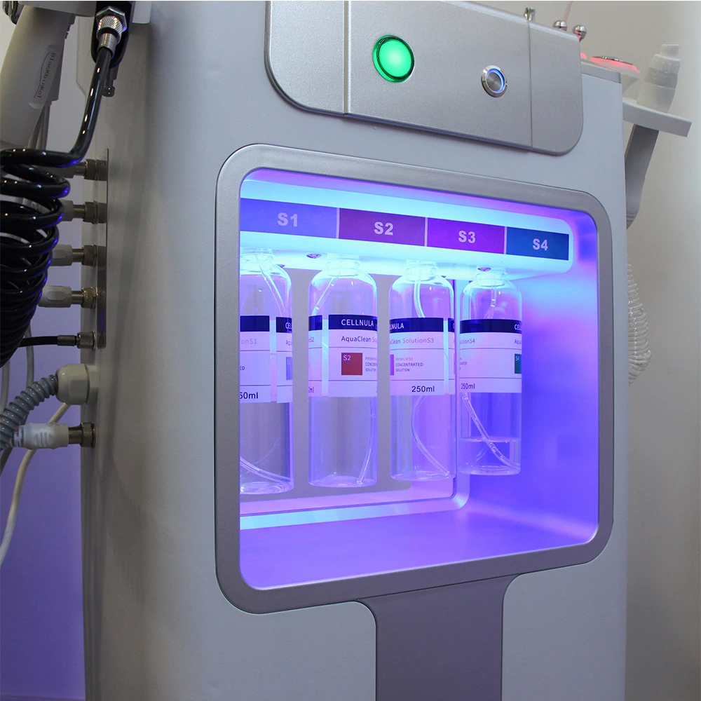 New 12 in 1 Water Oxygen Small Bubble Machine Jet Auqa Peeling Blackhead Remove Face Lift Skin Care Device Deep Cleansing ForSpa