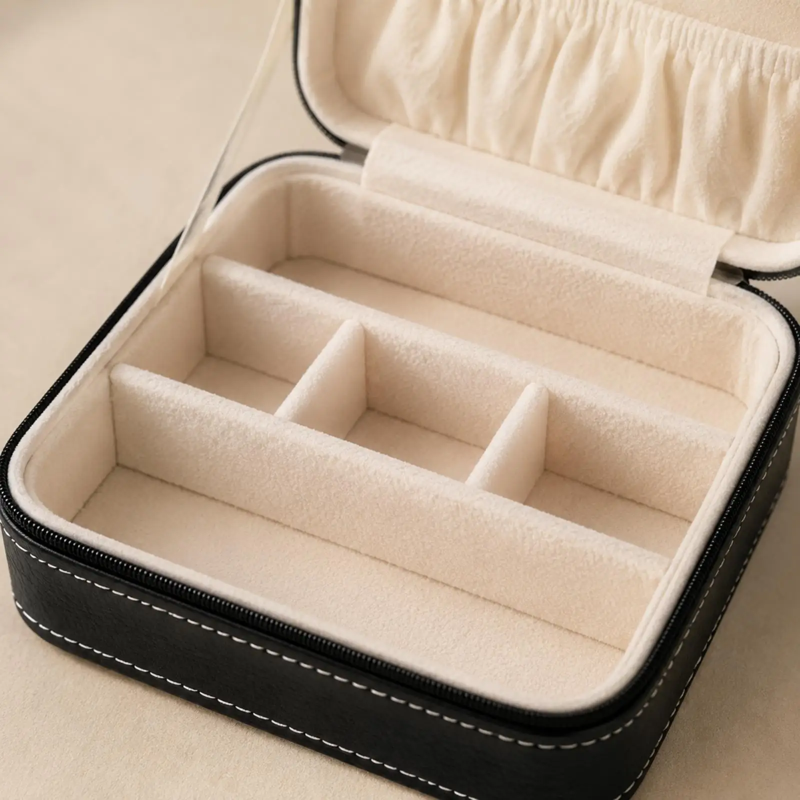 Zippered Eyewear Storage Case Compact Eyewear Organizer with Removable Insert Multi-Compartment Glasses Case Padded Soft-Lined