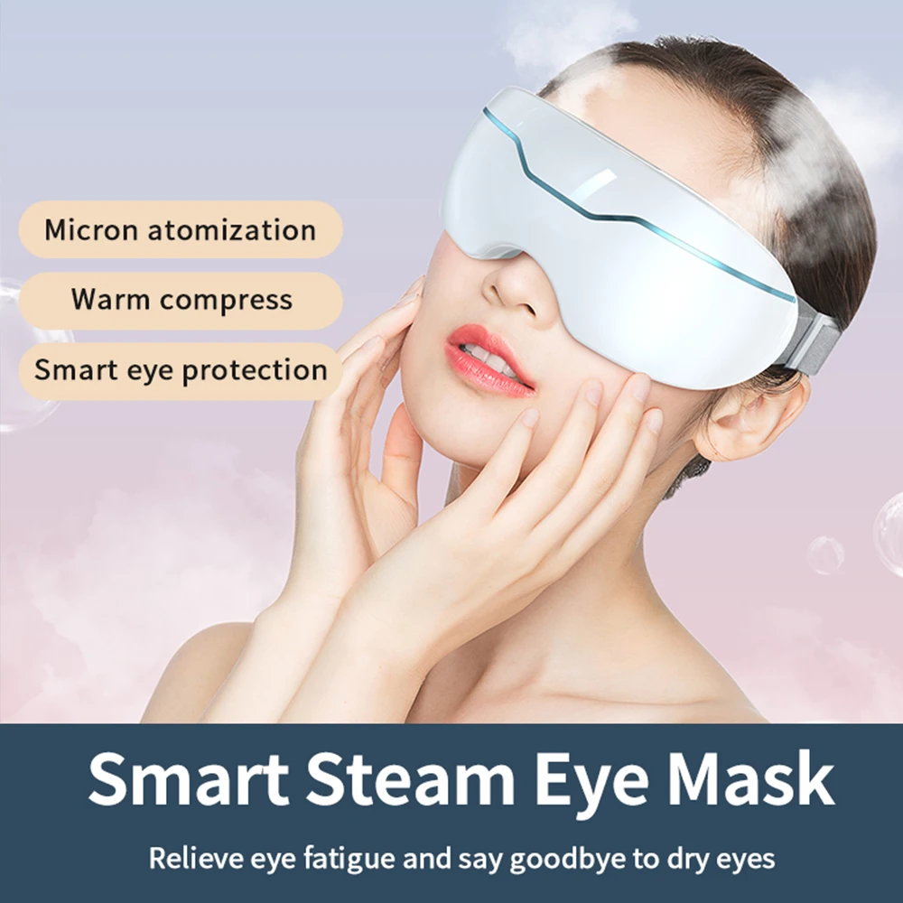 Reusable Electric Steam Eye Massager  With 2 Modes For Dry Eye Eye Strain Eye Fatigue Relief & Better Sleep 3D Eyes Mask