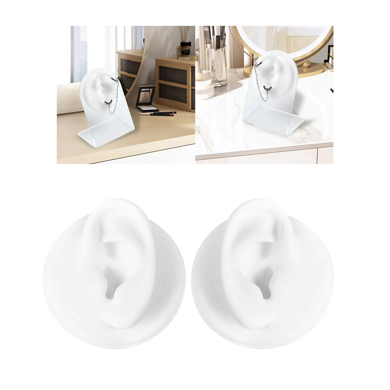 

Силиконовая модель уха, имитация дисплея, реквизит, искусственный, мягкий, водонепроницаемый для практики обучения, инструкций, дисплей для ювелирных изделий