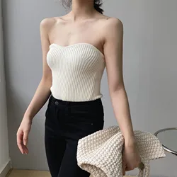 2024 Spring New Arrival Women Sexy Tank Tops Stretch Casual Knit Top Female Summer Camisole Camis Clothes For Women