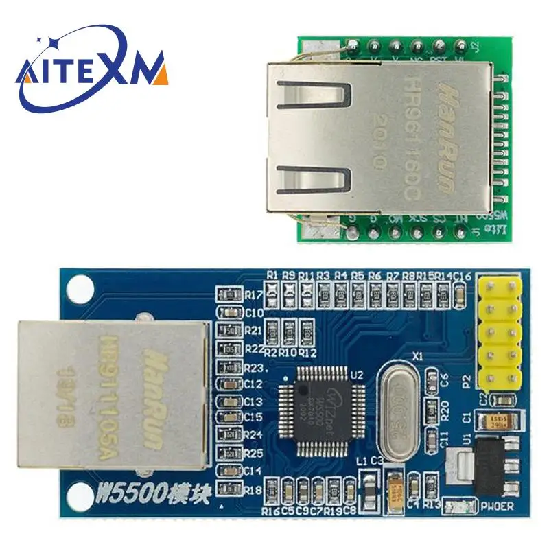 USR-ES1 W5500 Ethernet Network Module Hardware SPI to LAN/ Ethernet TCP / IP 51 / STM32 Microcontroller Program Over W5100