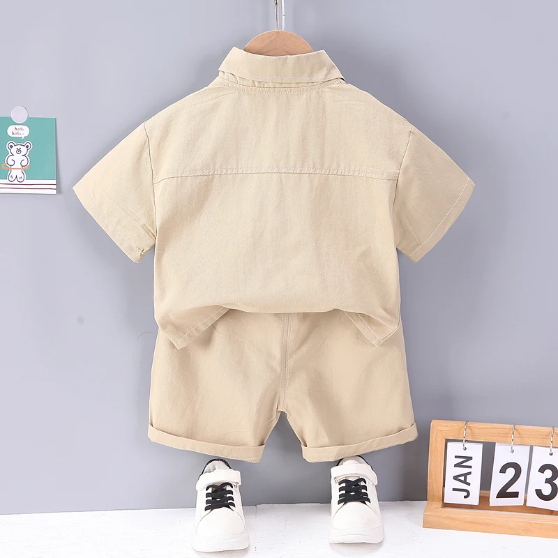 Children Boys Shirt Shorts 2Pcs/Sets New Summer Baby Clothes Suit Infant Outfits Toddler Casual Cotton Costume Kids Tracksuits