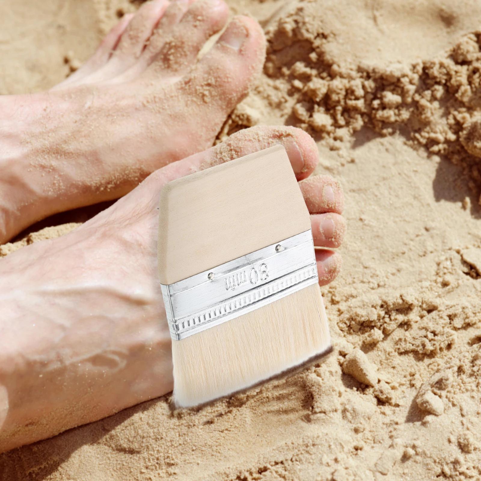 

Compact Beach Sand Remover Brush Soft Bristles for Quick Body Feet Cleaning Outdoor Activity Must Have Travel Friendly Design