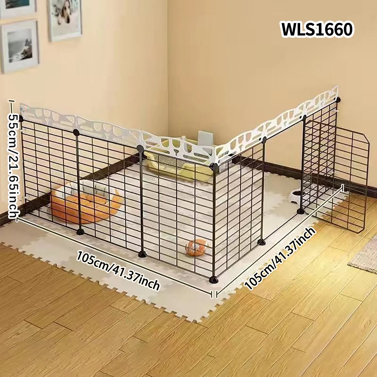 Dog Fence for Home Use, Indoor Pet Cat Enclosure, Small Dog Cage, Modular Pieces, Freely Combinable Isolation Gate