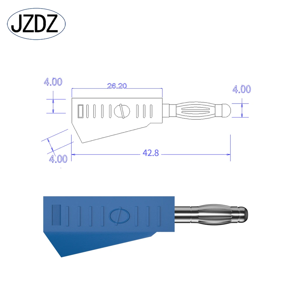 JZDZ 10PCS 4MM Banana Plug Copper Nickel Plated Electrical Connector DIY J.10029