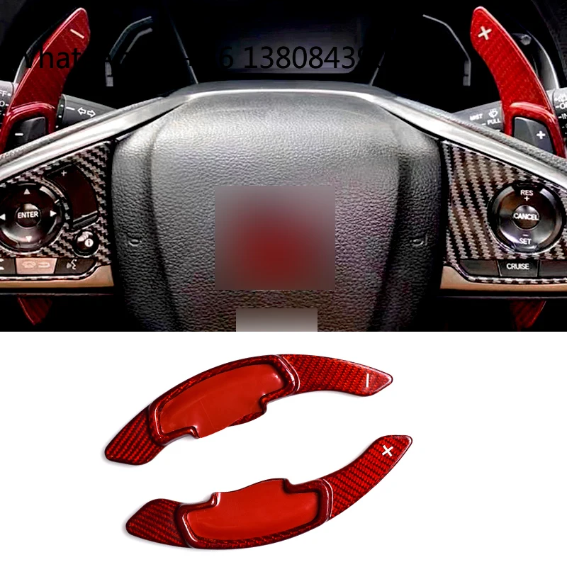 Gloss Carbon Fiber Shift Paddle Shifter for Honda 10th CIVIC URV Accord 2016-2021 Steering Whee Extension
