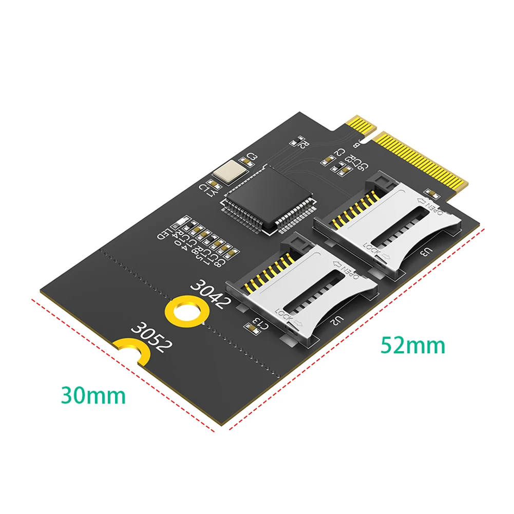 노트북 컴퓨터용 TF 카드 리더 어댑터, 마이크로 SD TF 카드 to M.2 NGFF B 키 어댑터, M.2 NGFF B-KEY to 마이크로 SD TF 카드 리더