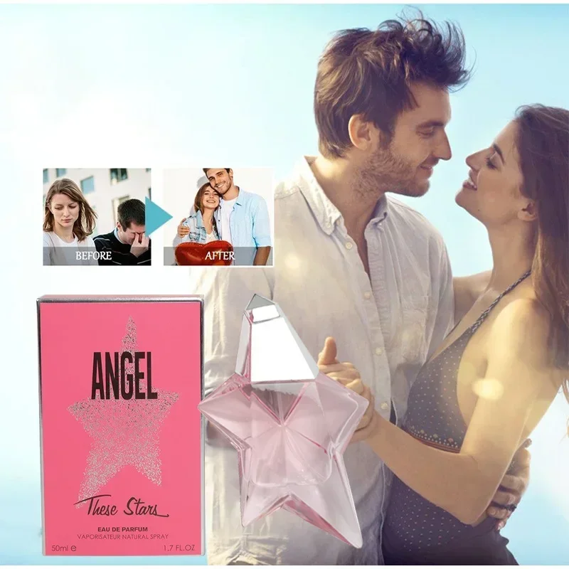 50 مللي Angel Eau De Parfum رذاذ قابل لإعادة الملء ستاندنج نيو فرمون أنيق ساحر طازج حيوية طبيعية رذاذ عطر