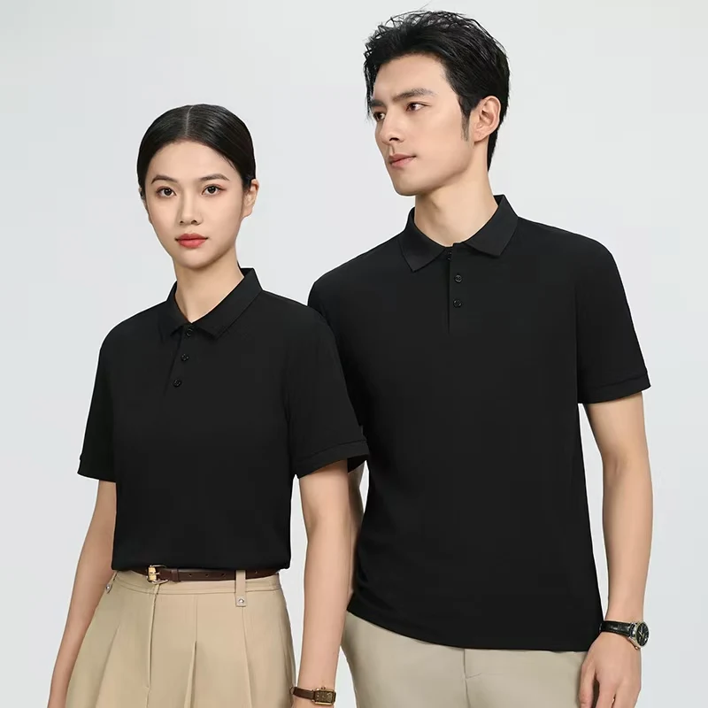 POLO Customize Printed Logos Men Women Solid Color Short Sleeved Team Wear Work Wear Couple Wear Multiple Colors Customization