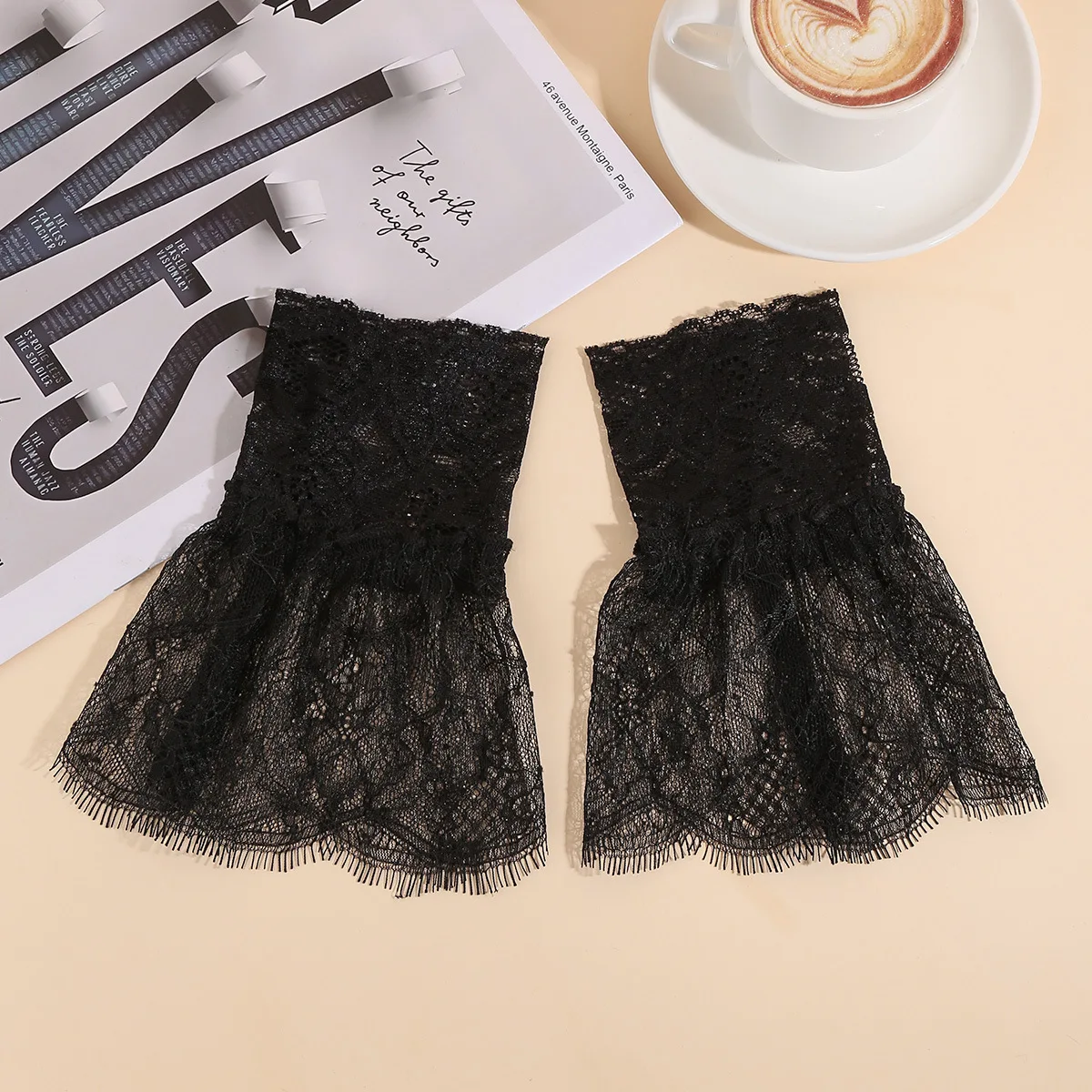Fake Sleeves Fashionable Women Lace Sleeves Decorative Cuffs Lightweight Detachable Cuffs For Victorian Costumes Dresses Wedding