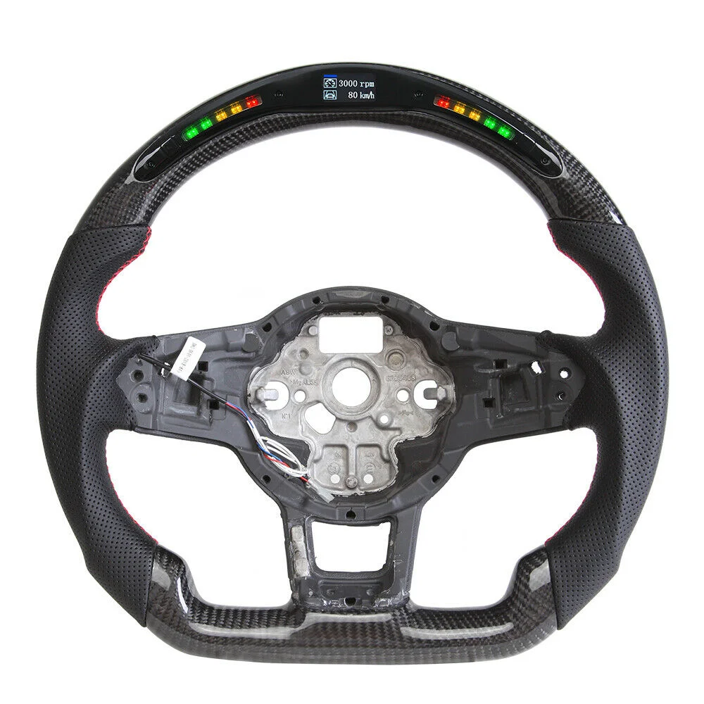 

Custom Steering Wheel Fit For MK7 MK6 GOLF 7 GOLF 6 R LED Carbon Fiber Steering Wheel