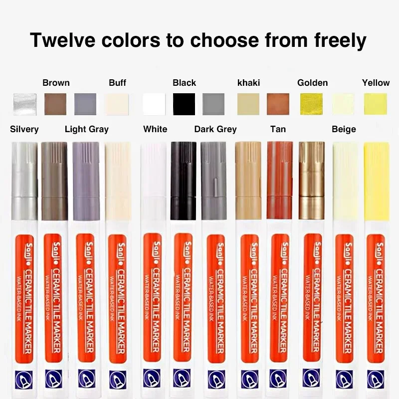 1-2 Pcs Waterproof White Marker Pen Wall Seam Repair Tiles Grout Markers Pens Floor Bathroom Decontamination Paint Brush Tools view 4
