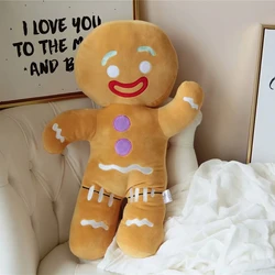 30cm Funny Cute Gingerbread Man Christmas Pillow Super Soft Shrek Plush Toy Doll Birthday Gift Sofa Pillow Home Decoration